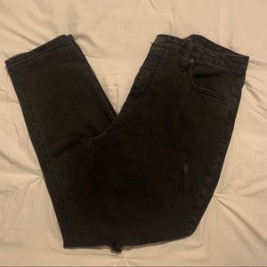 Black Faded Mom Jeans